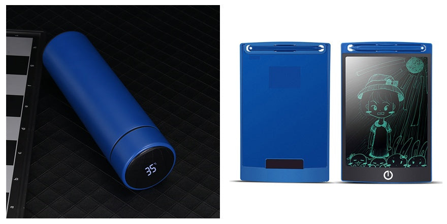 Smart stainless steel bottle that keeps drinks hot or cold for hours, with a built-in LED temperature display.